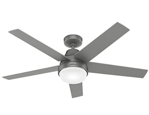 best ceiling fans for nursery: Hunter Fan Company Aerodyne Ceiling Fan, Matte Silver