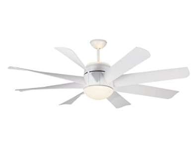 best quiet fans for sleeping: Rubberized White Blades Ceiling Fan