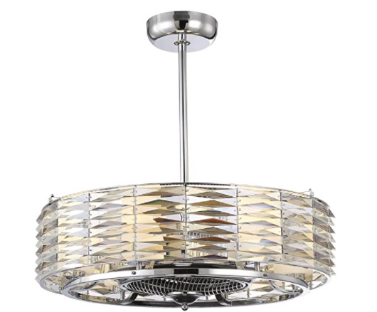 most expensive ceiling fans: Savoy House Ionizing Fan d`Lier in Polished Chrome